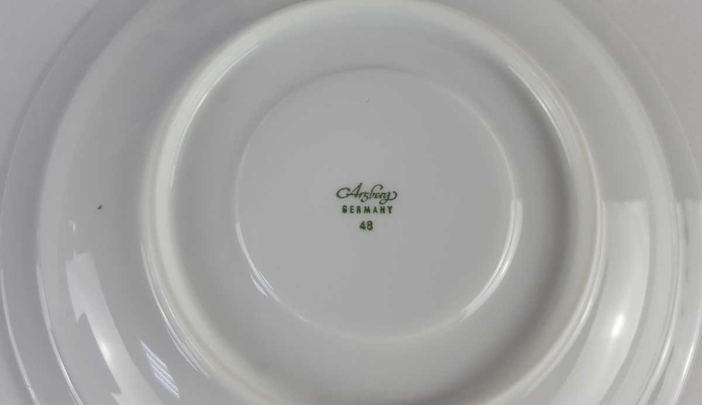 [458140270] Untertasse für Suppe 16,9 cm Arzberg Golfball Blau Weiß gebraucht - gut Bild 4