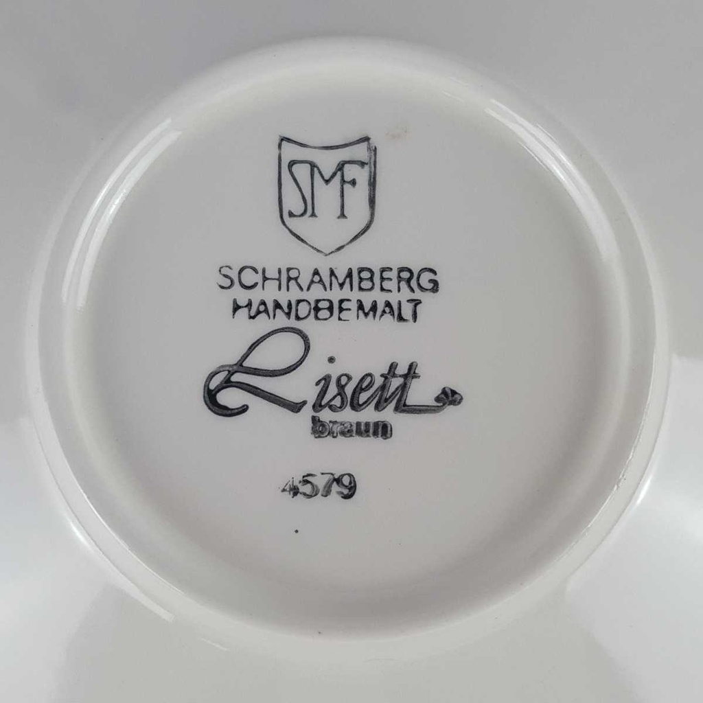 [458140280] Untertasse 14,8 cm Schramberg Lisett braun gebraucht - gut Bild 4