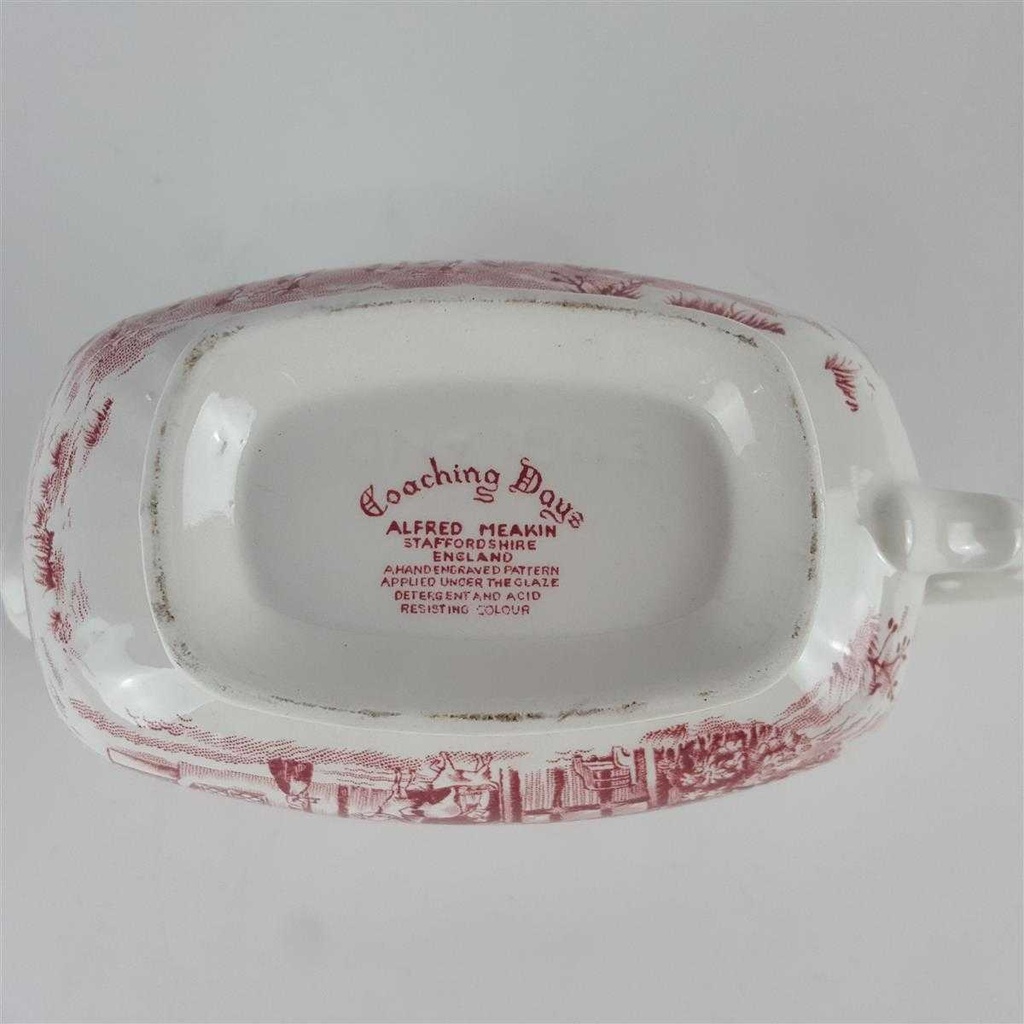 [458140286] Sauciere 0,4 L Alfred Meakin Coaching Days Rot gebraucht - sehr gut Bild 3