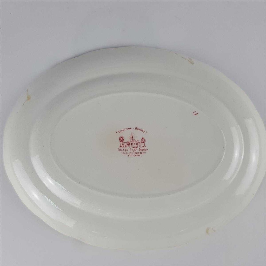 [458140288] Servierplatte Palissy Thames River Scenes Rot Bild 5