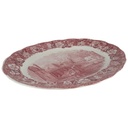 [458140290] Servierplatte 30,3x23,5 cm Palissy Thames River Scenes Rot gebraucht - gut Bild 2