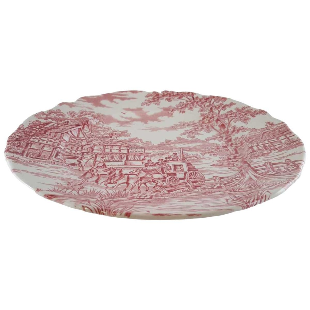[45814029-1] Speiseteller Essteller 25 cm Alfred Meakin Coaching Days Rot gebraucht - sehr gut Bild 2