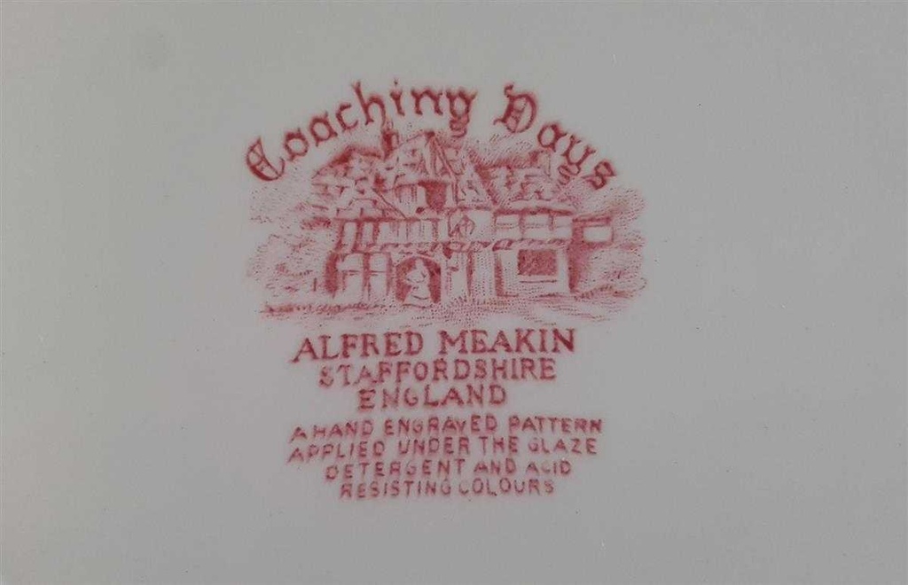 [45814029-1] Speiseteller Essteller 25 cm Alfred Meakin Coaching Days Rot gebraucht - sehr gut Bild 5