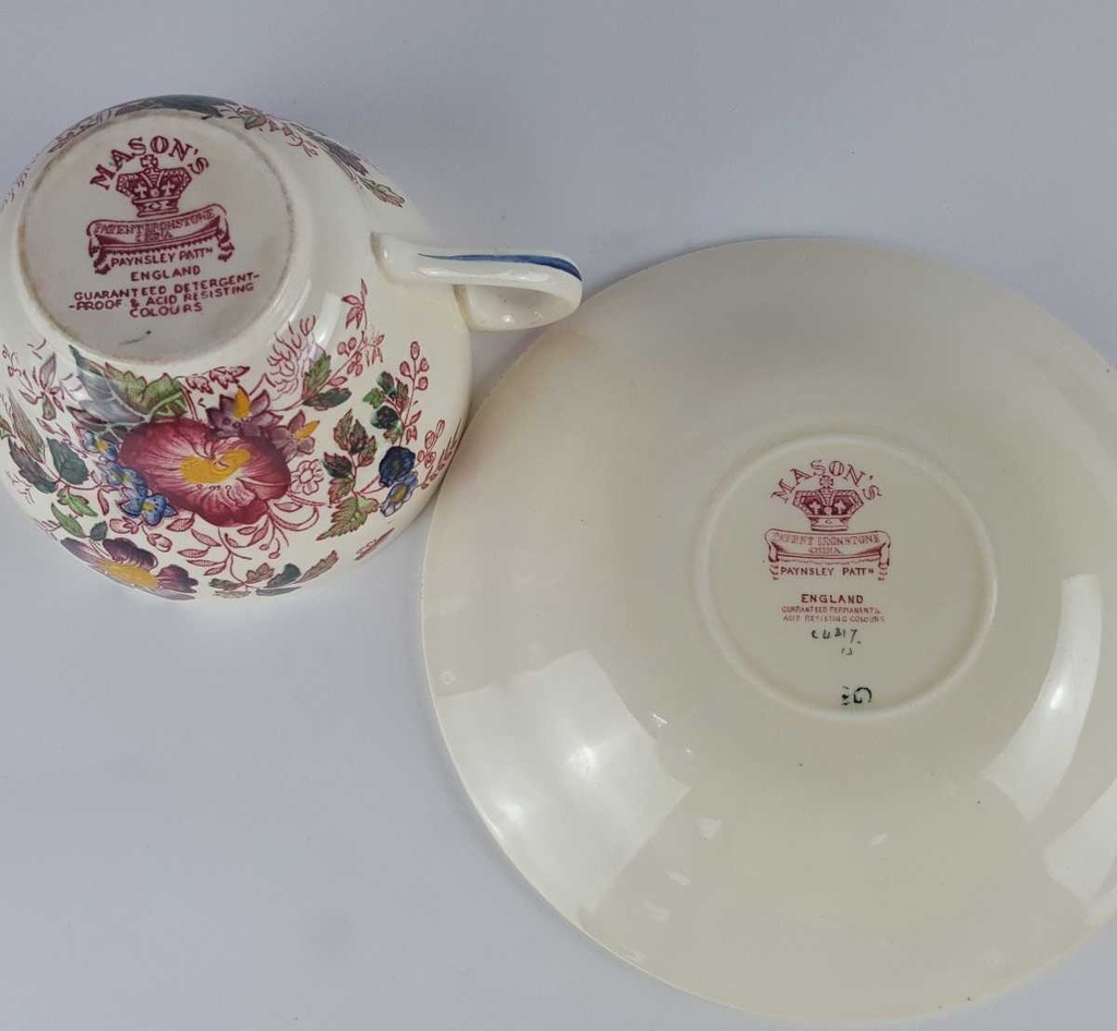 [458140294] Tasse mit Untertasse Masons Paynsley Patt Rot gebraucht - gut Bild 9