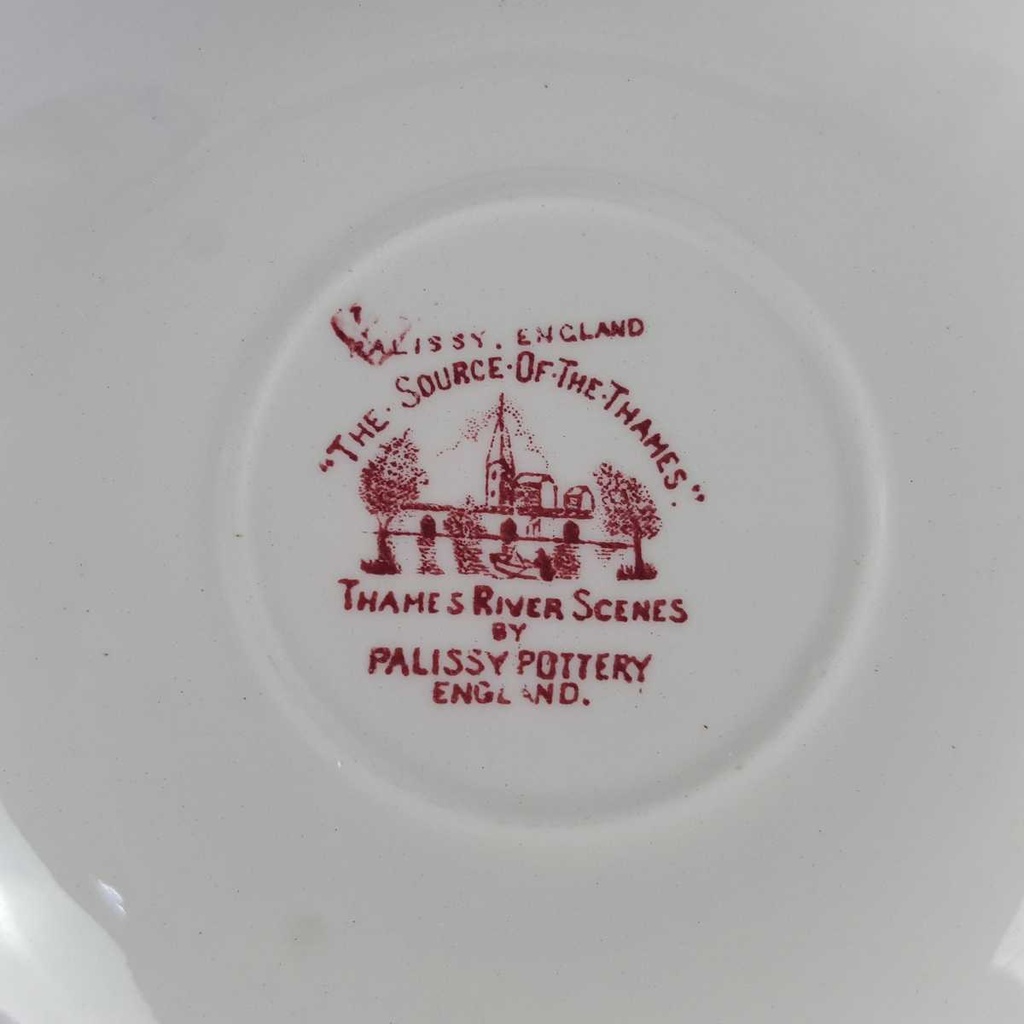 [458140331] Untertasse 15 cm Palissy Thames River Scenes Rot gebraucht - gut Bild 4