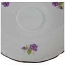 [458140341] Untertasse für Kaffee 14,3 cm Schumann Arzberg Veilchen lila Platinrand gebraucht - gut Bild 2