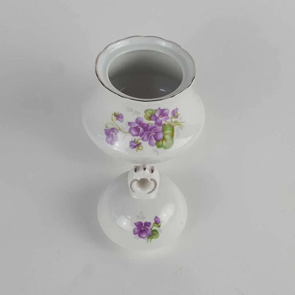 [458140345] Zuckerdose Schumann Arzberg Veilchen lila Platinrand gebraucht - gut Bild 3