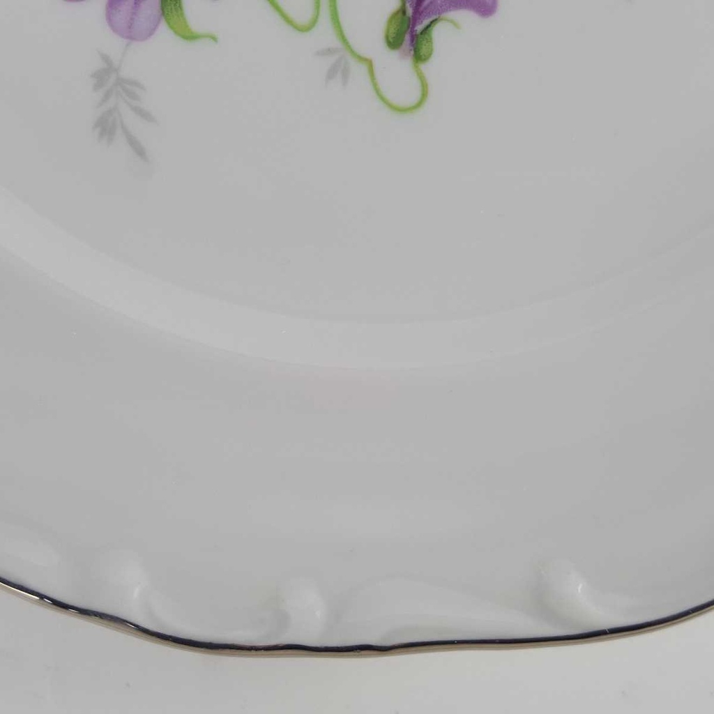 [458140346] Kuchenteller Dessertteller 19,8 cm Schumann Arzberg Veilchen lila Platinrand gebraucht - gut Bild 4