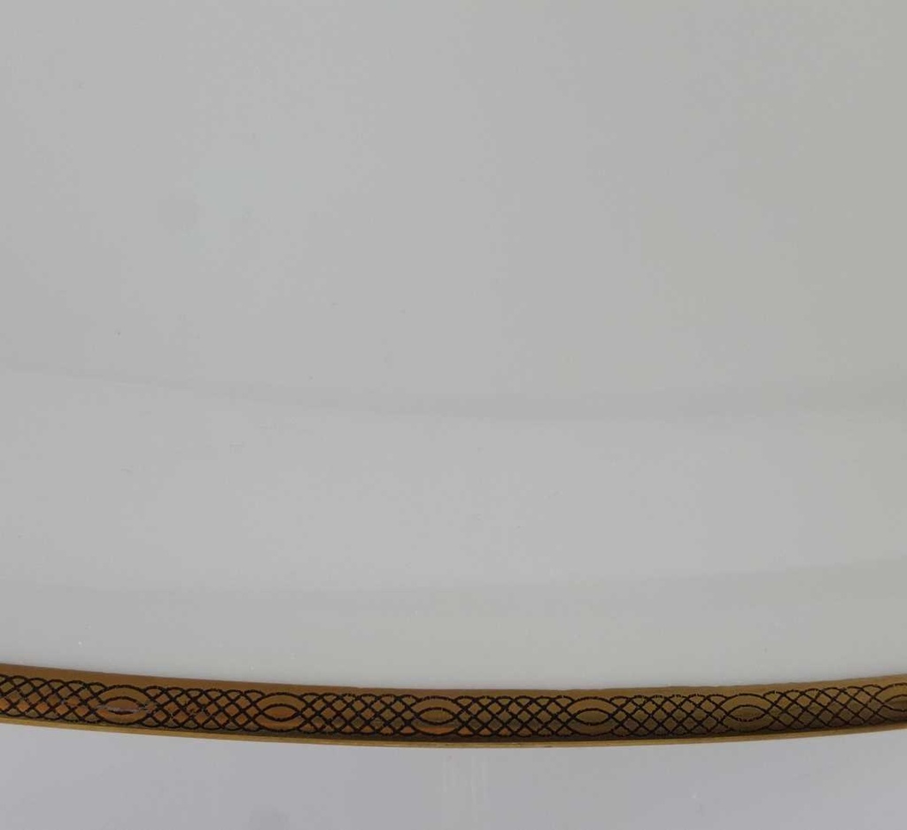 [458140353] Servierplatte Fleischplatte Goldrand 32,2x20,4 cm Eschenbach Alte Formen W1714 Weiß gebraucht - gut Bild 2