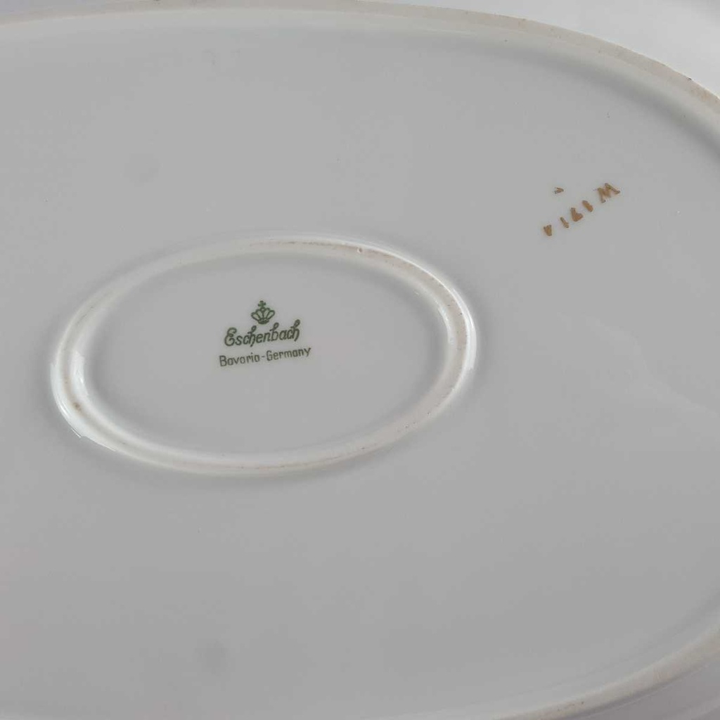 [458140353] Servierplatte Fleischplatte Goldrand 32,2x20,4 cm Eschenbach Alte Formen W1714 Weiß gebraucht - gut Bild 5