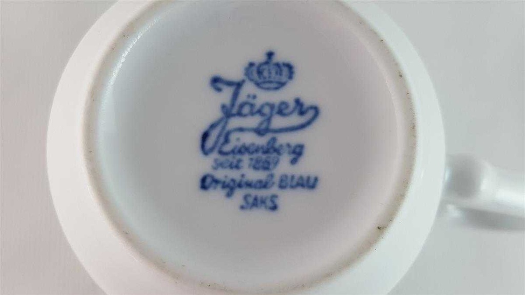 [45814036] Kaffeetasse Tasse Jaeger & Co Indisch Blau Strohblume gebraucht - gut Bild 4