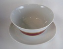 [4581404] Sauciere mit Teller Goldrand 1tlg Mitterteich Form 870 Rot gebraucht - sehr gut Bild 2