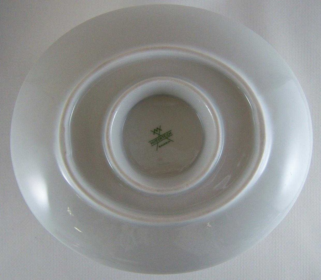 [4581404] Sauciere mit Teller Goldrand 1tlg Mitterteich Form 870 Rot gebraucht - sehr gut Bild 3