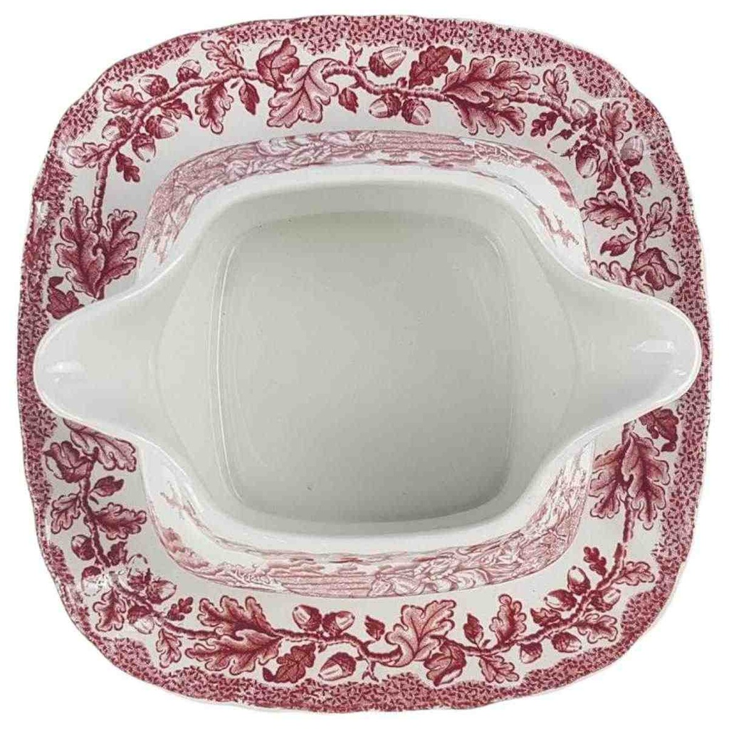 [45814040] Sauciere mit Teller Myott Country Life Rot gebraucht - sehr gut Bild 2