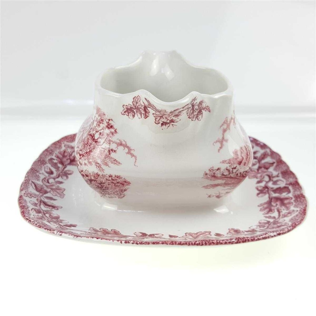 [45814040] Sauciere mit Teller Myott Country Life Rot gebraucht - sehr gut Bild 3
