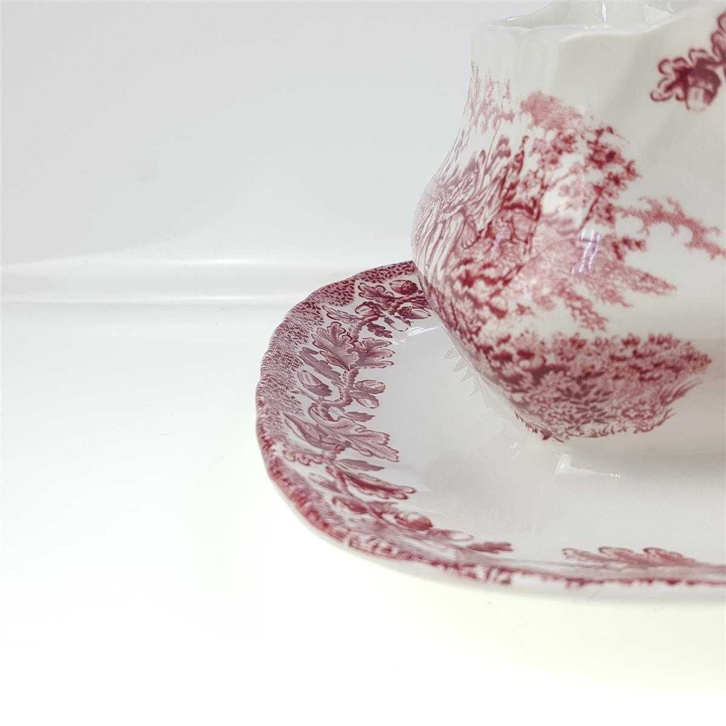 [45814040] Sauciere mit Teller Myott Country Life Rot gebraucht - sehr gut Bild 4