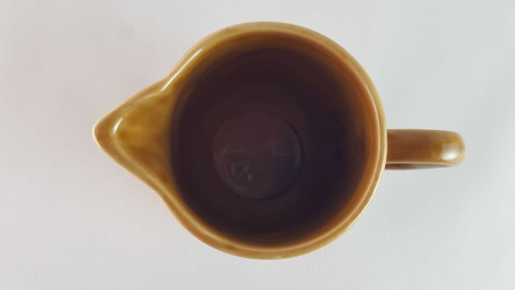[45814048] Milchkännchen Sarreguemines SDV France Fat Lava braun weiß schwarz gebraucht - gut Bild 5