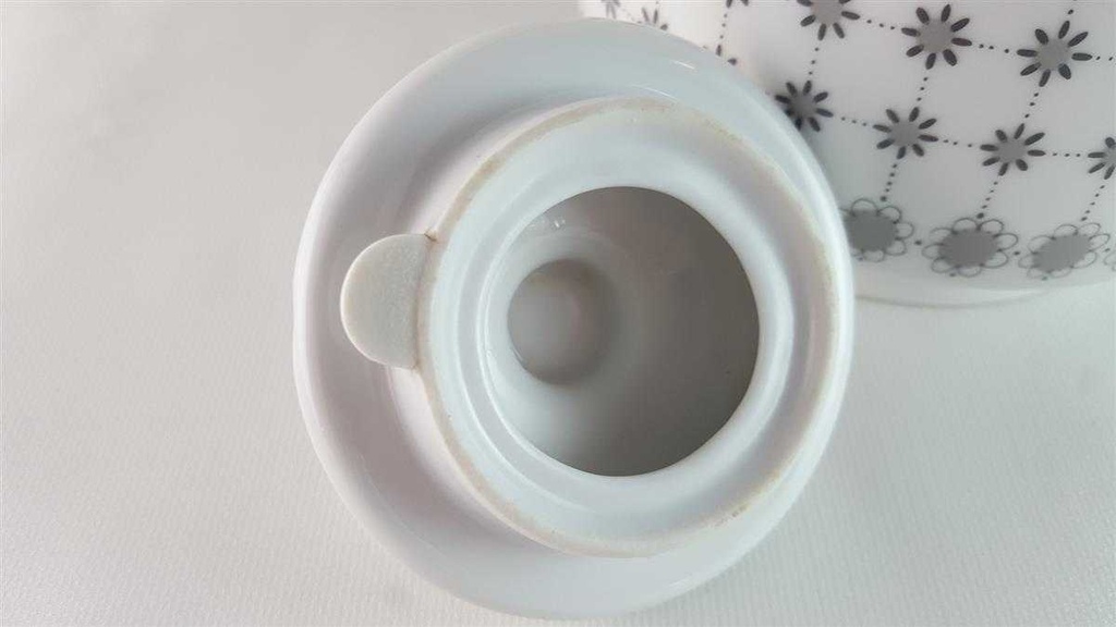 [45814049] Kaffeekanne Kanne 1,3 L Winterling Kirchenlamitz Blumendekor grau Blumen gebraucht - sehr gut Bild 4