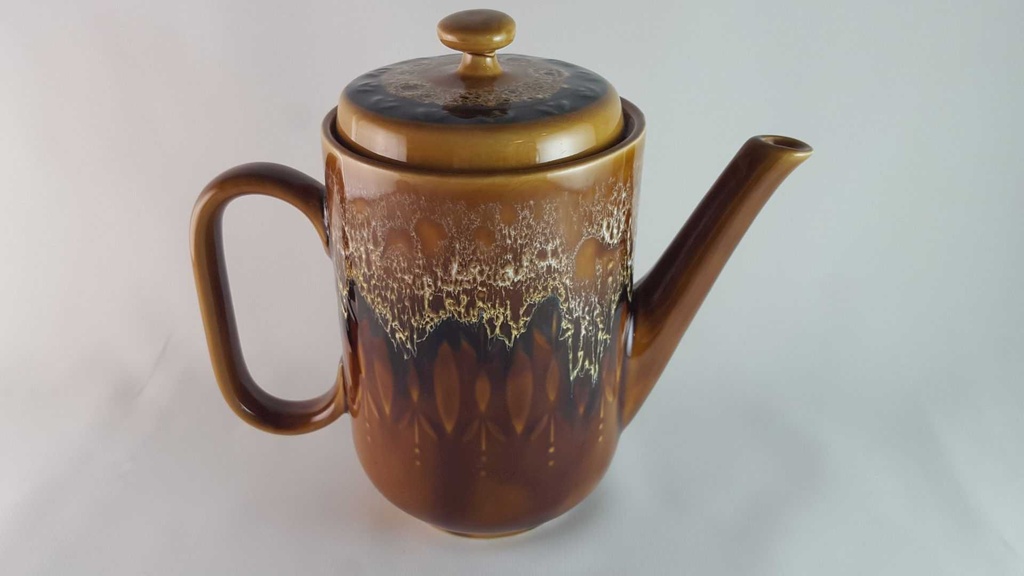 [45814052] Kaffeekanne Kanne 1,1 L Sarreguemines SDV France Fat Lava braun weiß schwarz gebraucht - gut Bild 4