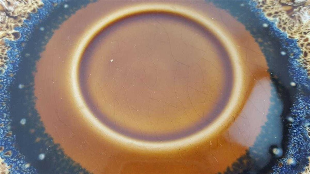 [45814057] Kaffeetasse mit Untertasse Tasse Sarreguemines SDV France Fat Lava braun weiß schwarz gebraucht - akzeptabel Bild 5