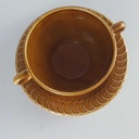 [45814058] Suppentasse mit Untertasse Suppenbecher Pagnossin Earthenware braun Relief Kreise Bild 3