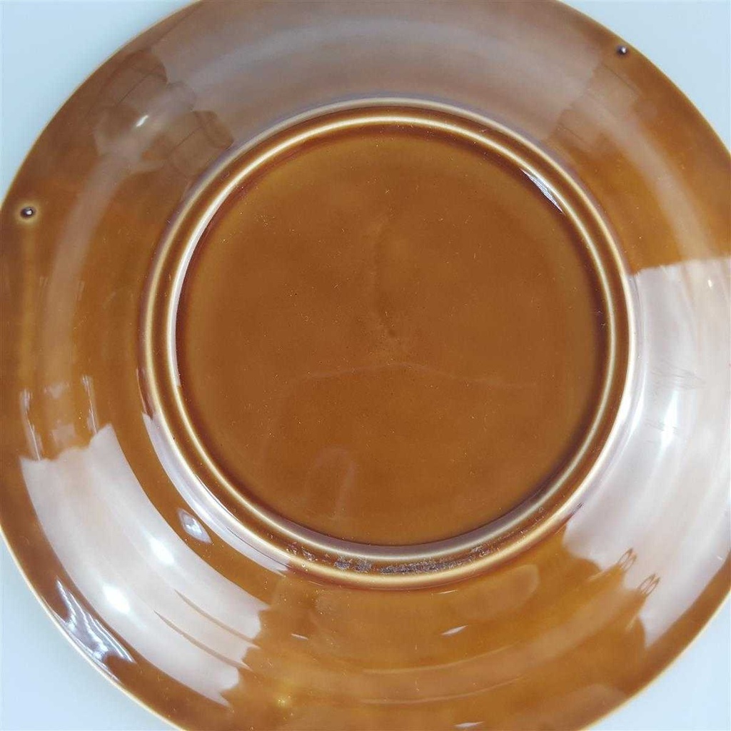 [45814058] Suppentasse mit Untertasse Suppenbecher Pagnossin Earthenware braun Relief Kreise Bild 9