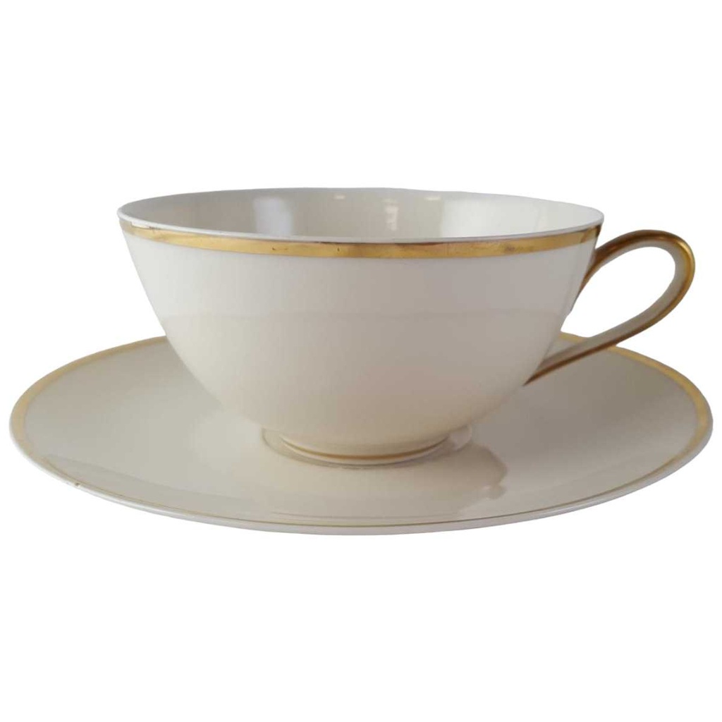 [45814061] Teetasse Tasse Goldrand Tirschenreuth 3 mm Elfenbein Beige Bild 2