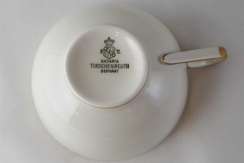 [45814061] Teetasse Tasse Goldrand Tirschenreuth 3 mm Elfenbein Beige Bild 6