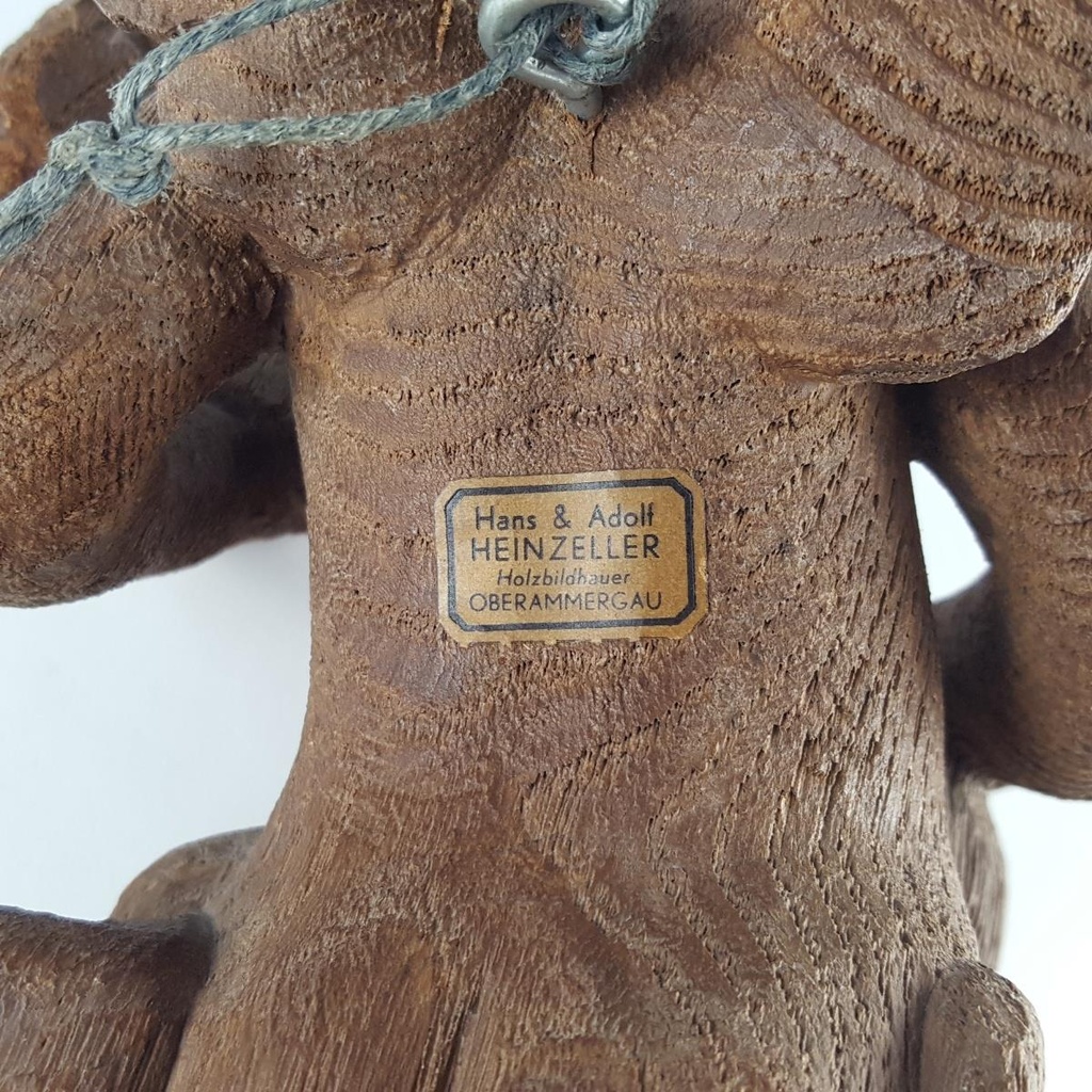 [458140618] Engel 32,5 cm Hans & Adolf Heinzeller Oberammergauer Braun gebraucht - gut Bild 7