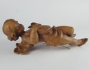 [458140624] Figur Skulptur Engel Putto mit Laute Holz geschnitzt Kunsthandwerk H 32 cm Bild 2