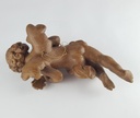 [458140624] Figur Skulptur Engel Putto mit Laute Holz geschnitzt Kunsthandwerk H 32 cm Bild 5