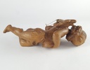[458140624] Figur Skulptur Engel Putto mit Laute Holz geschnitzt Kunsthandwerk H 32 cm Bild 7