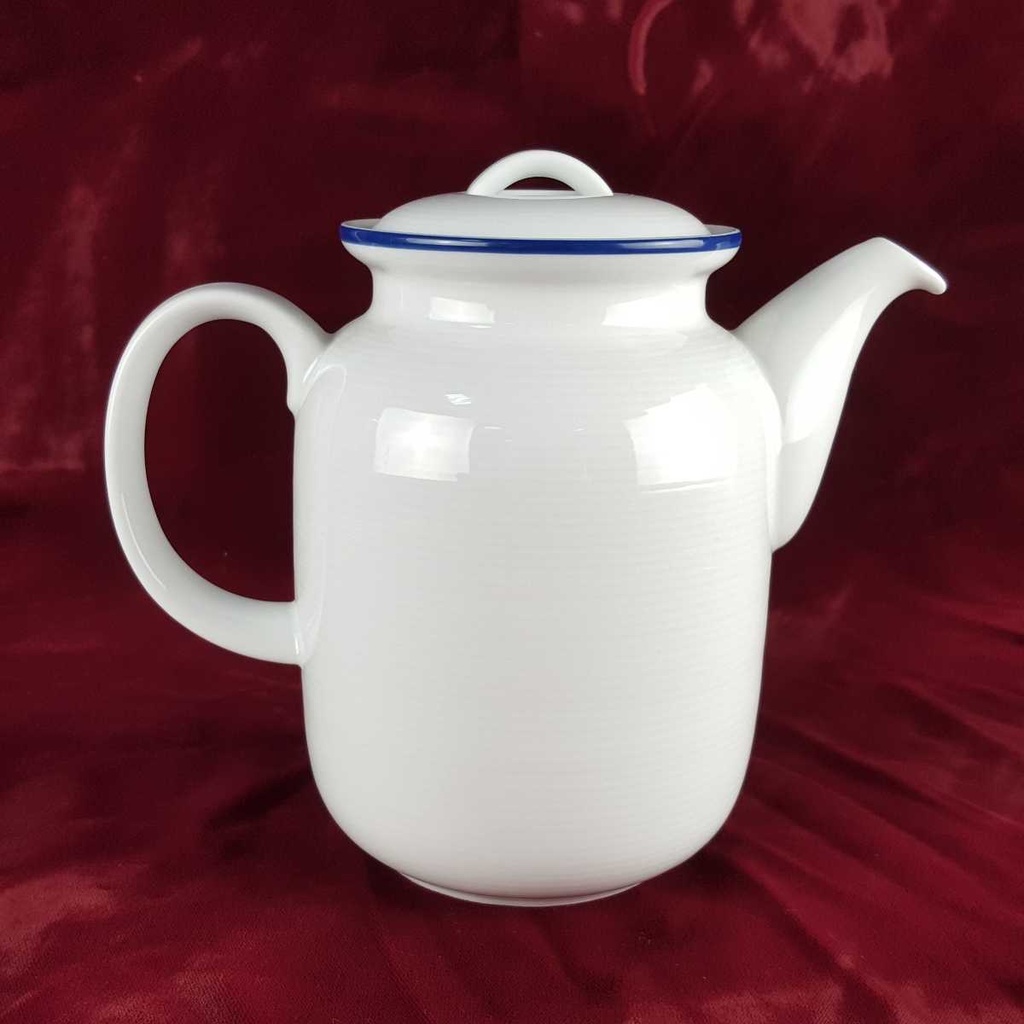 [458140637] Kaffeekanne 1,25 L Thomas Porzellan Trend Circle Line Blauer Rand gebraucht - sehr gut Bild 3