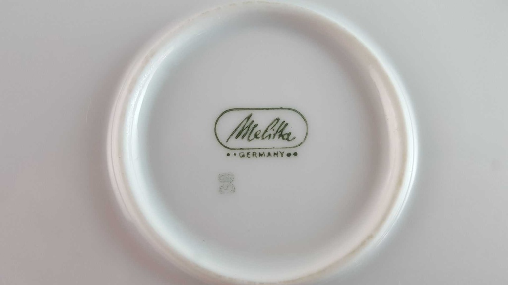 [45814065] Kuchenteller Dessertteller Frühstücksteller 19,5 cm Melitta Alte Formen weiß braun Vintage gebraucht - akzeptabel Bild 8