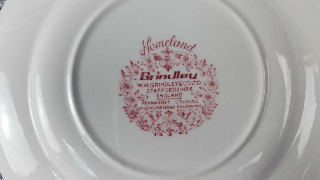 [458140651] Speiseteller Essteller 25,5 cm Grindley Homeland Rot gebraucht - gut Bild 7