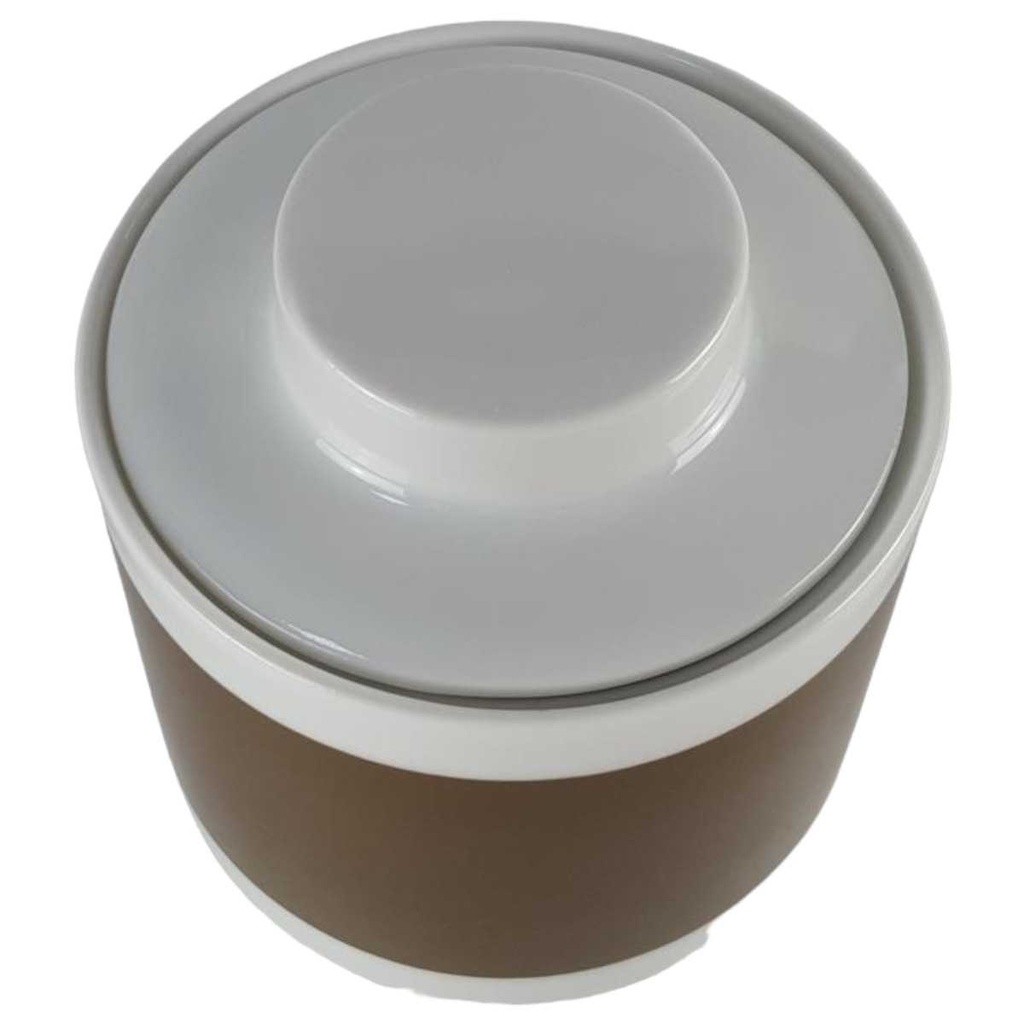 [458140667] Zuckerdose Melitta Hamburg brauner Band gebraucht - neuwertig Bild 2