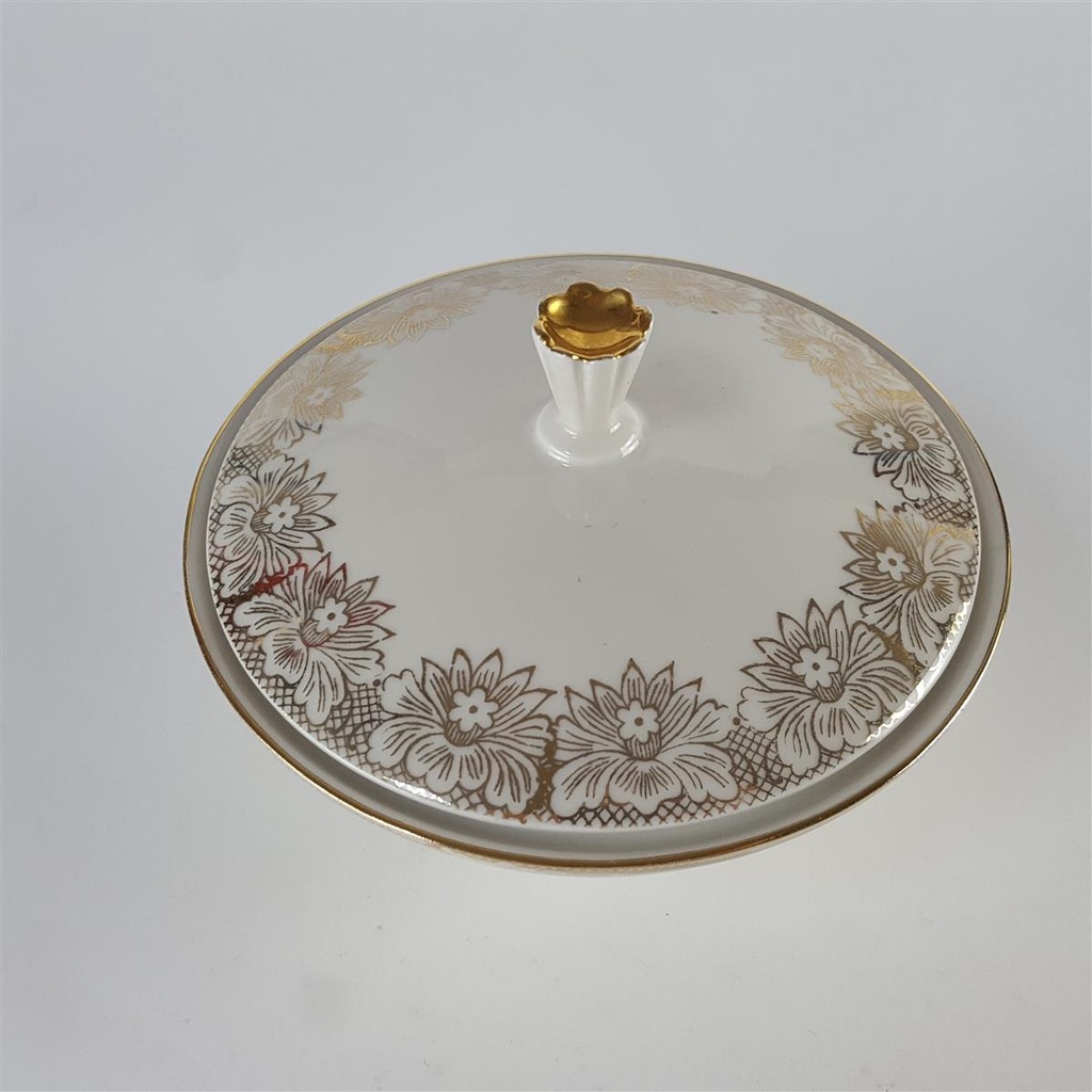 [458140669] Deckeldose Goldrand 9,5 cm gebraucht - gut Bild 2