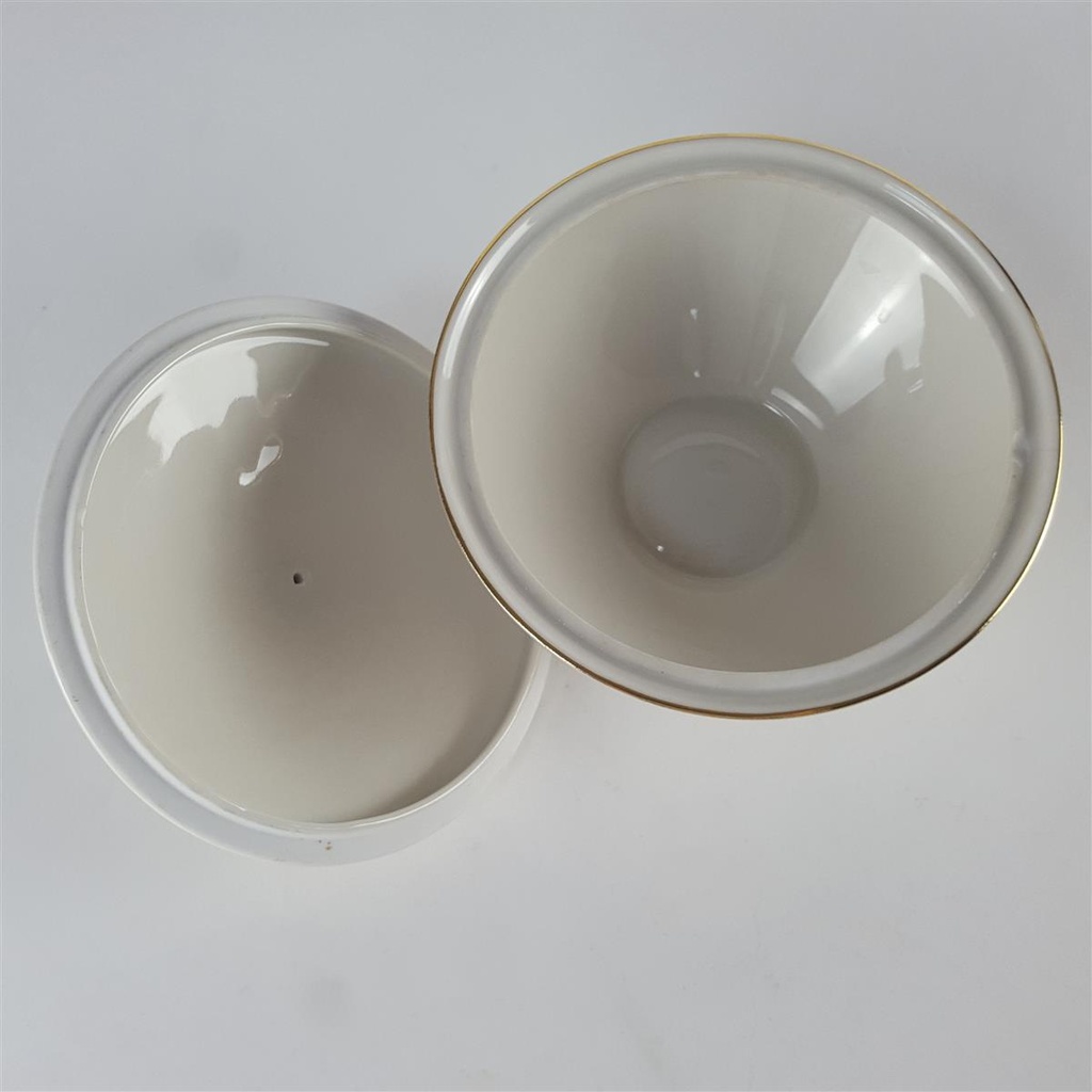 [458140669] Deckeldose Goldrand 9,5 cm gebraucht - gut Bild 4