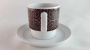 [45814067] Untertasse Kaffeetasse mit Tasse & Melitta Alte Formen weiß braun Vintage gebraucht - sehr gut Bild 4