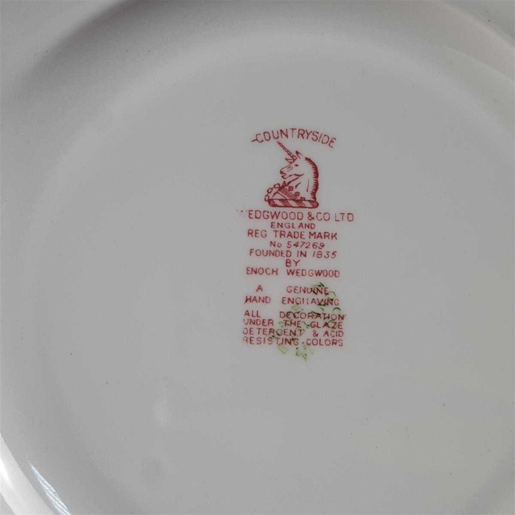 [458140678] Kuchenteller 20 cm Enoch Wedgwood Countryside Rot gebraucht - akzeptabel Bild 4