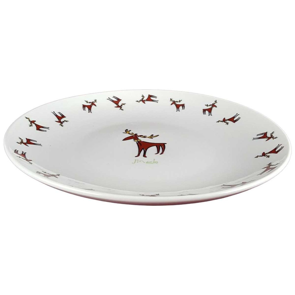 [458140708] Speiseteller Essteller 27 cm Werner Voß Jingle stehender Hirsch gebraucht - gut Bild 2