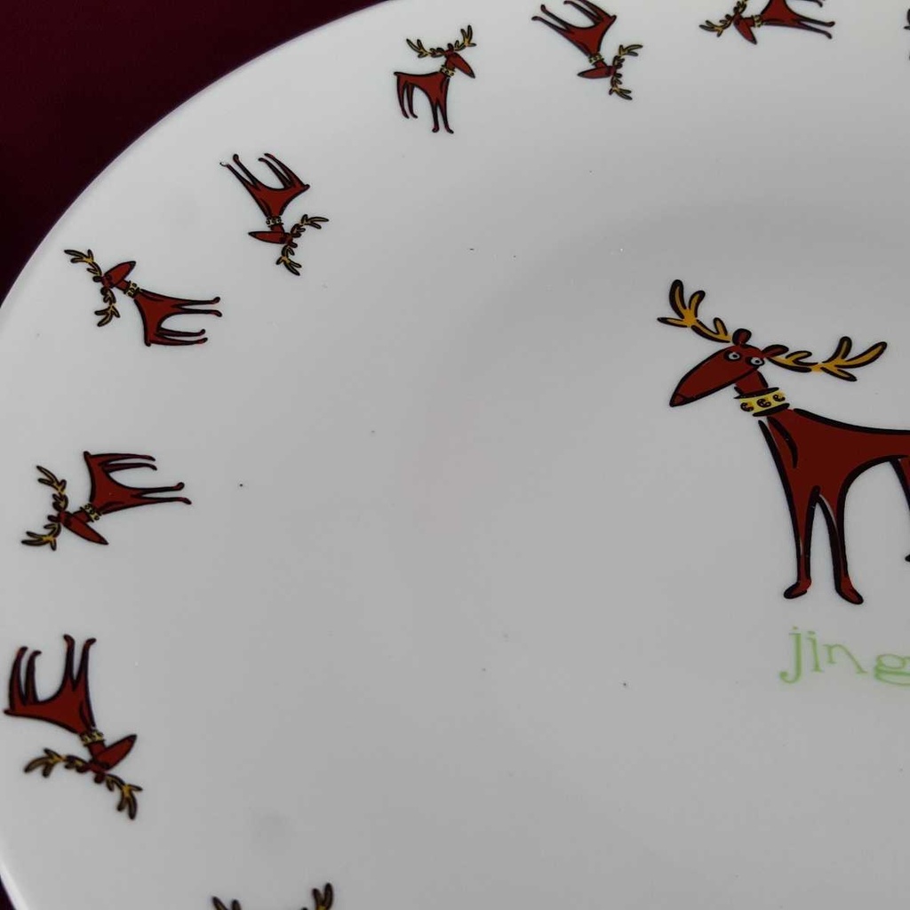 [458140708] Speiseteller Essteller 27 cm Werner Voß Jingle stehender Hirsch gebraucht - gut Bild 3
