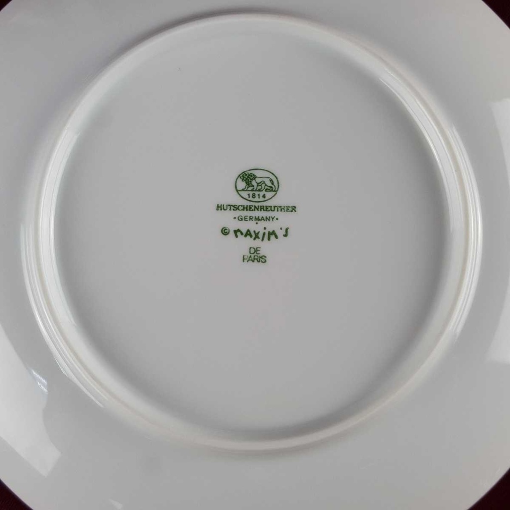 [458140714] Kuchenteller Dessertteller 20 cm Hutschenreuther Maxim's De Paris Weiß gebraucht - gut Bild 4
