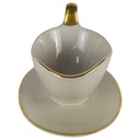 [458140717] Sauciere Goldrand 1tlg Mitterteich Form 22590 Elfenbein gebraucht - gut Bild 2