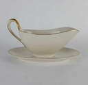 [458140717] Sauciere Goldrand 1tlg Mitterteich Form 22590 Elfenbein gebraucht - gut Bild 3