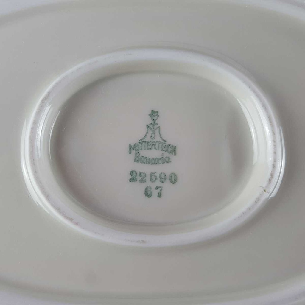 [458140717] Sauciere Goldrand 1tlg Mitterteich Form 22590 Elfenbein gebraucht - gut Bild 6