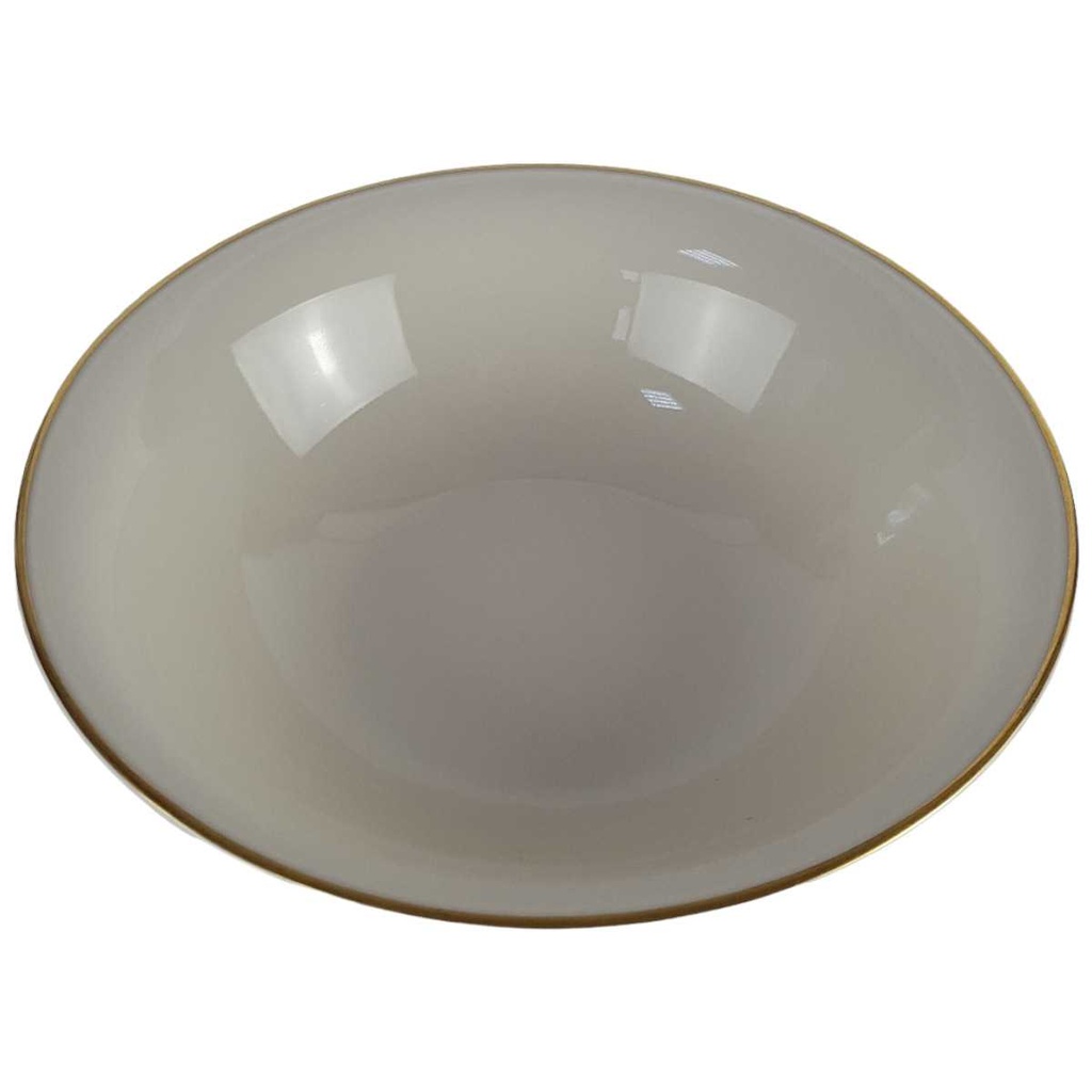 [458140718] Schüssel Goldrand 23 cm Mitterteich Elfenbein mit Beige gebraucht - sehr gut Bild 2