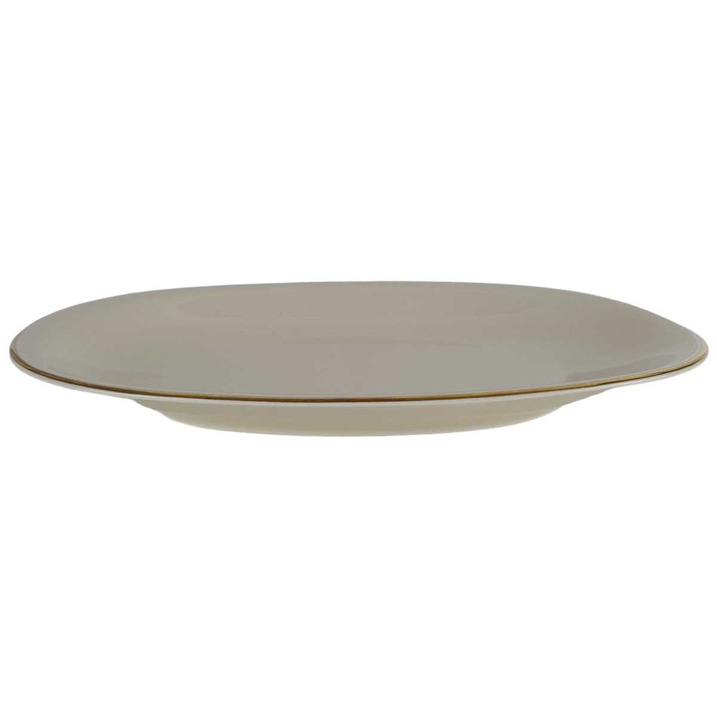 [458140719] Servierplatte Goldrand 32,5x22,5 cm Mitterteich Elfenbein mit gebraucht - gut Bild 2