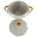 [458140721] Suppenterrine Terrine Goldrand 1,4 L Mitterteich Form 22590 Elfenbein Beige gebraucht - gut Bild 2