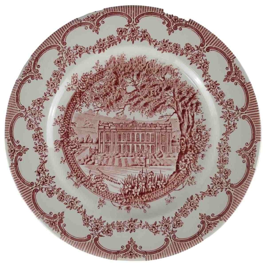 [458140736] Speiseteller Essteller 24,7 cm English Ironstone Tableware (EIT) EIT England Chatsworth House Derbyshire Rot gebraucht - sehr gut Bild 2
